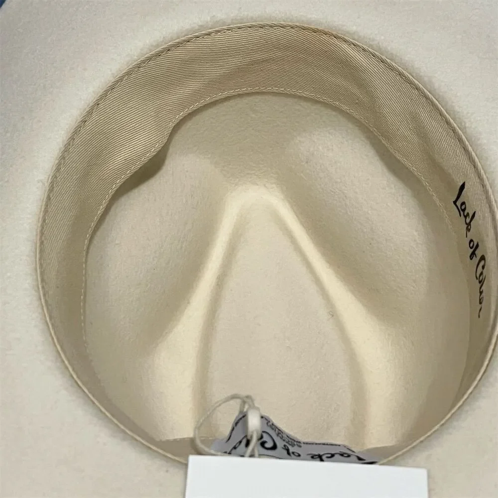 Lack Of Color Ivory Melodic Fedora Hat Unisex S Party All Seasons Western Rodeo
